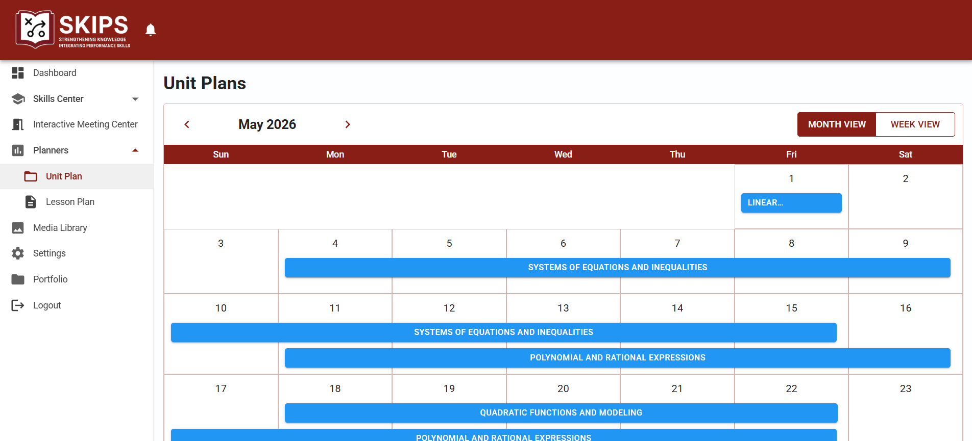 SKIPS Calendar